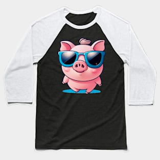 cute pig cartoon Baseball T-Shirt